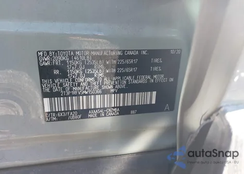2021 Toyota Rav4 Xle from USA, damaged, VIN 2T3P1RFV5MW150366